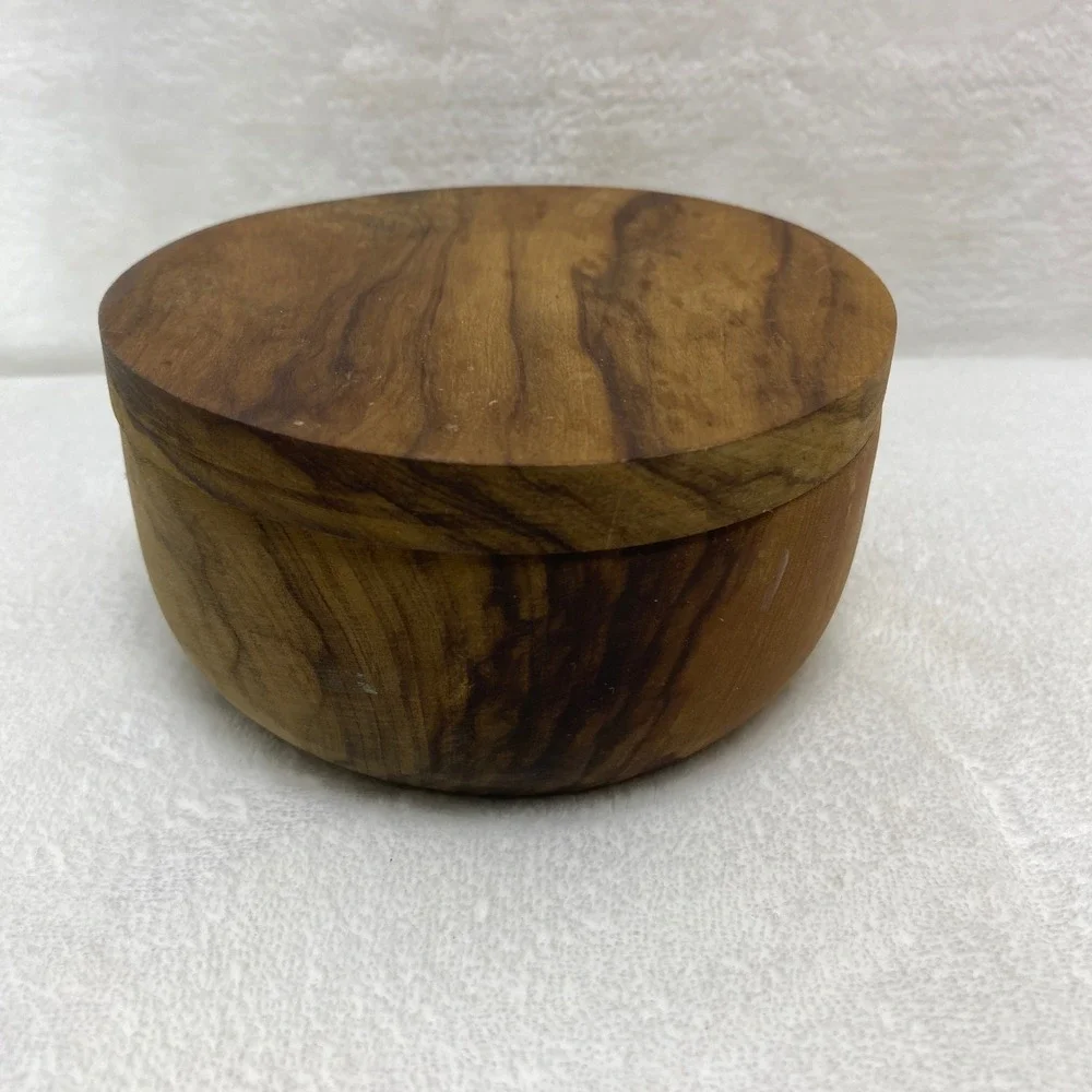 Chefs Wooden Round Salt‎ & Pepper Cellar